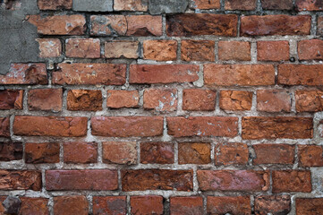 Obraz premium The photo shows a close-up of a brick wall
