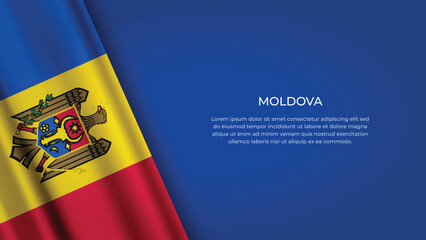 MOLDOVA Flag with Original color