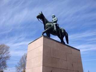Statue of Mannerheim in Helsinki 
