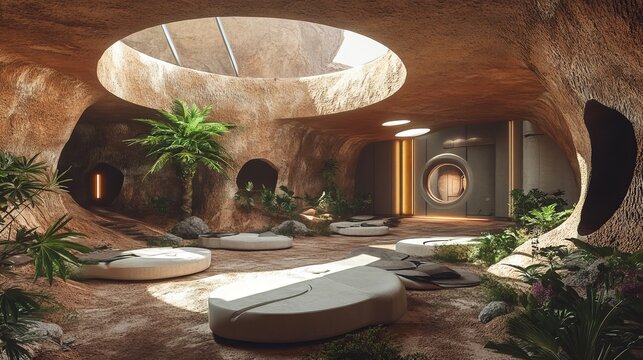 mars habitat design, space colony, futuristic living, extraterrestrial architecture
