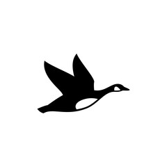 flying gander goose illustration vector