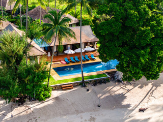 South Samui views with beach villas, in koh Samui, Thailand