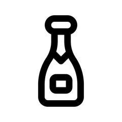 champagne line icon