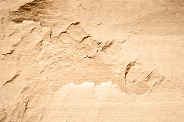 The photo shows the texture of sand in a sand quarry