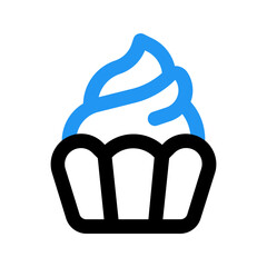 cupcake line color icon