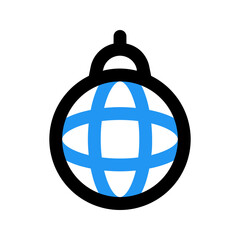 disco ball line color icon
