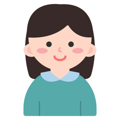 소녀 얼굴 일러스트