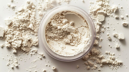 Face Powder isolated on White background