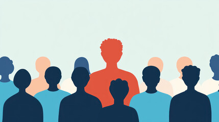 One person stands out from the crowd.