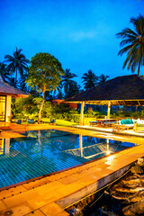 South Samui views with beach villas, in koh Samui, Thailand