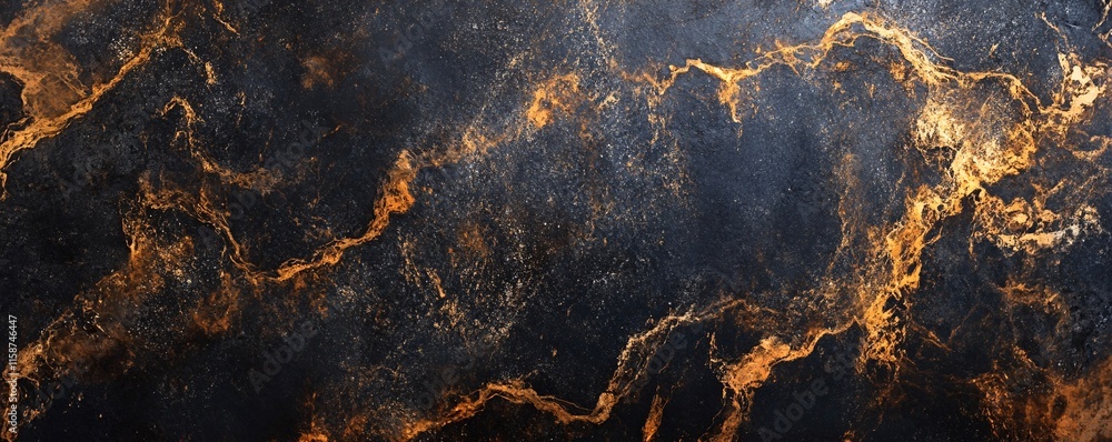 Poster black and gold marble texture background creating luxurious and elegant design