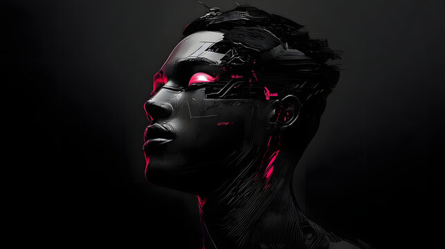 Cyberpunk Woman: A Digital Portrait of a Futuristic Female
