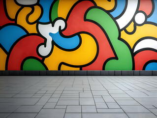 Abstract Colorful Wall Illustration