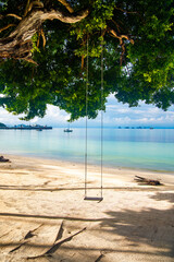 South Samui views with beach villas, in koh Samui, Thailand