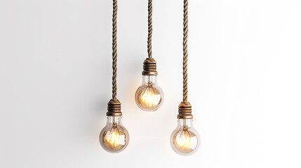 Antique lamp bulb isolated on White background