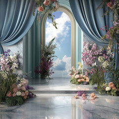 Photoshoot Backdrop Digital Backdrop | Fine Art Curtain Wall Textures for Studio Photography | Elegant Photoshoot Background and Overlay Design	
