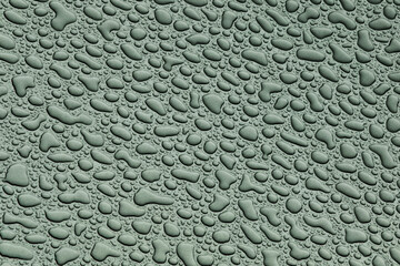 Accumulation of large water drops on a gray surface - Background