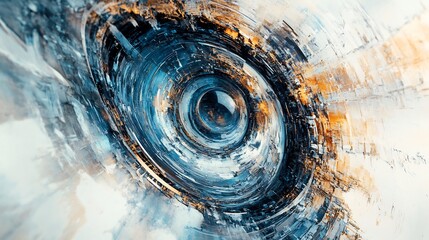 Observing 4th dimension an American physicist explores the nature of time quantum mechanics metaphysical concepts abstract dystopian art SEO optimized white background