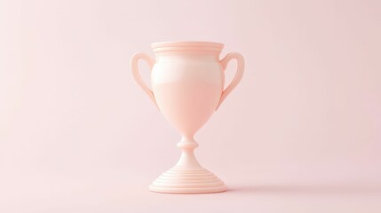 3d minimalist gaming trophy icon pastel tones interior design concept modern style soft lighting elegant aesthetic