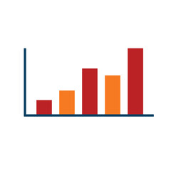 Business graph chart vector illustration, market investment clip art