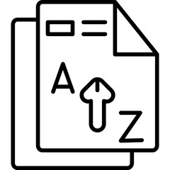 Word Sorting Icon