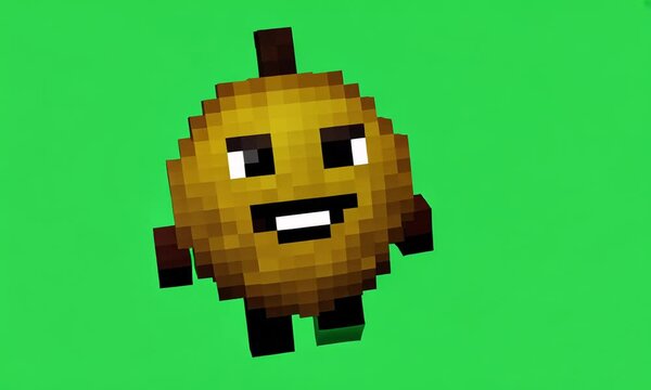 fig pixel background, green screen