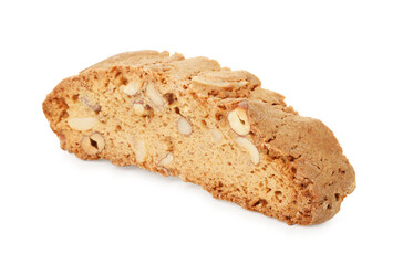 Traditional Italian almond biscuit (Cantucci) isolated on white