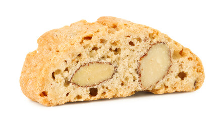 Traditional Italian almond biscuit (Cantucci) isolated on white