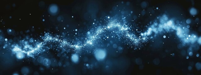 Obraz premium Abstract Digital Wave Background with Blue Glowing Particles and Data Flow for Technology, AI, and Network Visualization Concepts