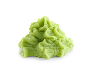 Wasabi paste isolated on white. Spicy condiment