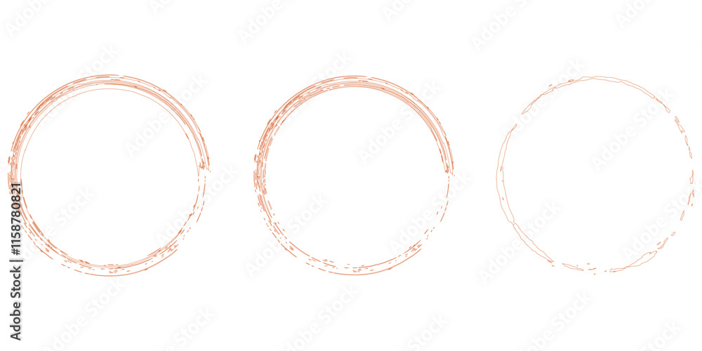 Poster hand drawn circle line sketch set. scribble circle collection. scribble round shape.