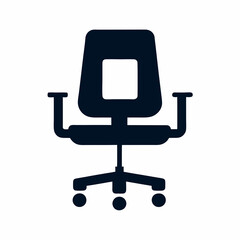 Minimalistic Office Chair Vector Illustration.