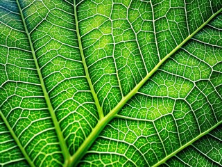 Fresh green foliage backdrop with ample copy space.