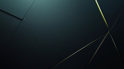 Abstract dark geometric background with glowing lines.