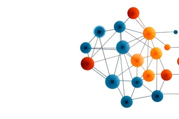 Obraz premium Abstract Network Illustration with Colorful Nodes and Connections