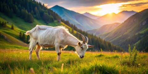 Mobile Altai photo: summer goat herding, golden hue.