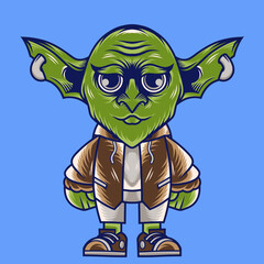 Mascot character design cartoon goblin