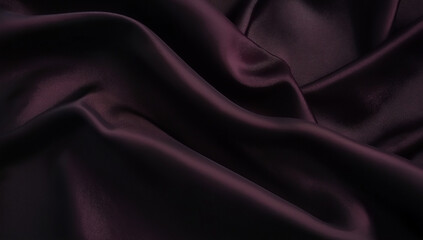 Obraz premium Luxury Silk Satin Background: Dark Gray, Burgundy, and Purple with Shiny Glitter, Elegant Drapery Folds for Romantic Holidays