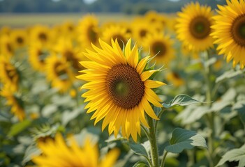 Obraz premium field of sunflowers