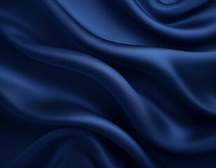 Fototapeta premium Abstract dark blue background. Silk satin. Navy blue color. Elegant background with space for design. Soft wavy folds.