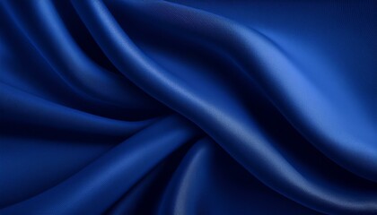 Obraz premium Abstract dark blue background. Silk satin. Navy blue color. Elegant background with space for design. Soft wavy folds.