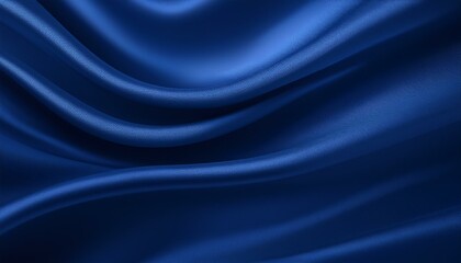 Obraz premium Abstract dark blue background. Silk satin. Navy blue color. Elegant background with space for design. Soft wavy folds.