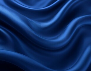 Obraz premium Abstract dark blue background. Silk satin. Navy blue color. Elegant background with space for design. Soft wavy folds.
