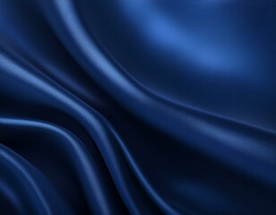 Obraz premium Abstract dark blue background. Silk satin. Navy blue color. Elegant background with space for design. Soft wavy folds.