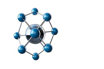 Obraz premium Modern Abstract Representation of Molecular Structure in 3D Design
