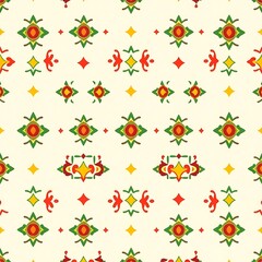 Vibrant Geometric Textile Pattern 