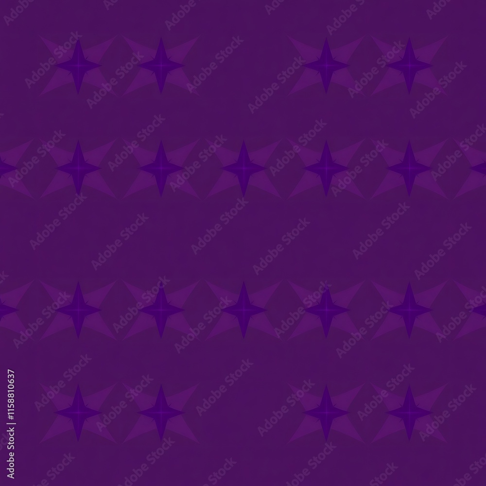 Poster purple starburst pattern: a minimalist, elegant pattern with a subtle shine, featuring repeating sta