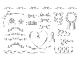 リボンセット2、6白