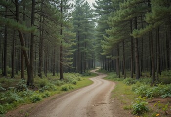 Fototapeta premium road in the forest