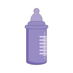 Vector illustration of a children's milk bottles for boys and girls on a white background.